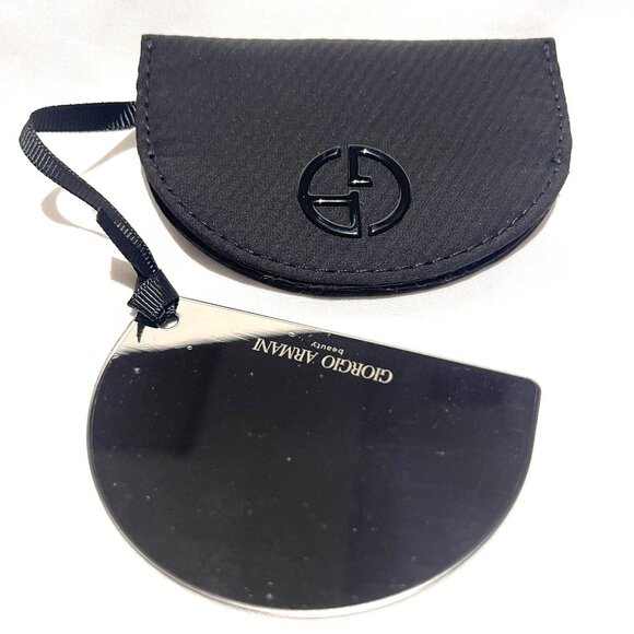 NWT Giorgio Armani Beauty Pocket Mirror Compact Makeup Mirror With Case - Picture 1 of 8